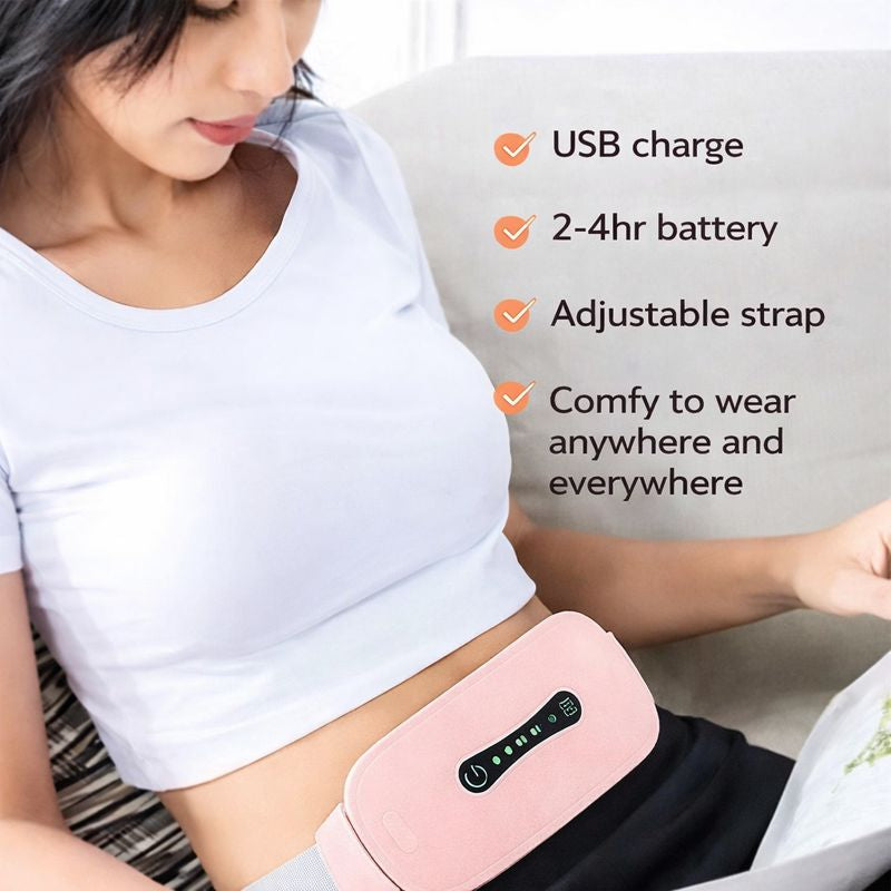 Cordless Period Cramp Relief Massager Belt