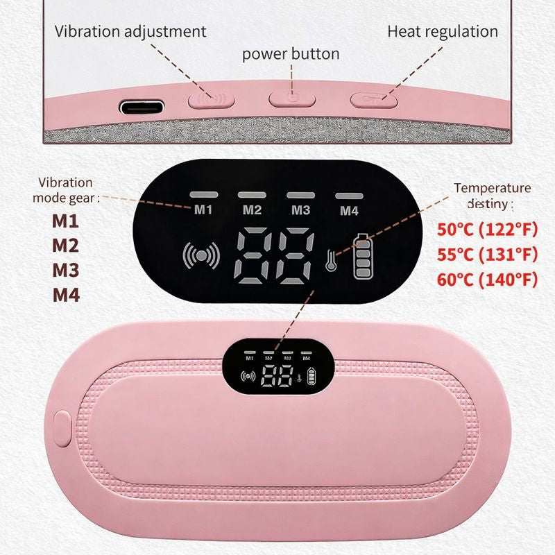 Cordless Period Cramp Relief Massager Belt